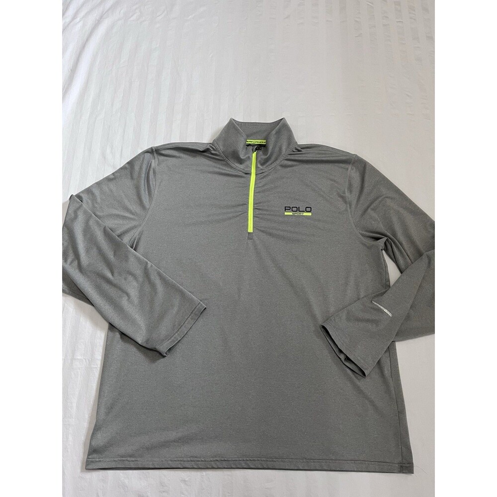 Polo Sport Ralph Lauren Mens XL 1/4 Zip Pullover ThermoVent Performance Gray